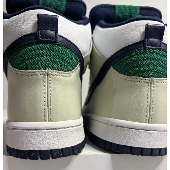 2004 Nike Dunk High Lt Bone Obsidian Classic Green 305287-041 Vintage Cream Y2K